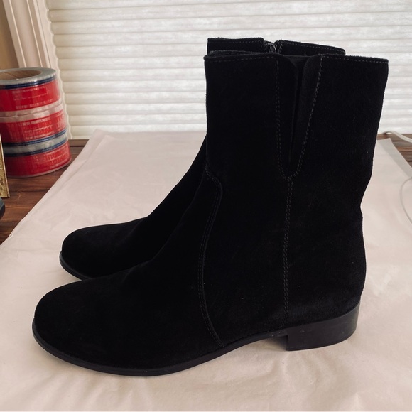 C La Canadienne Perla Black Genuine Suede Leather Waterproof Ankle Boots Size 9 - Picture 5 of 16
